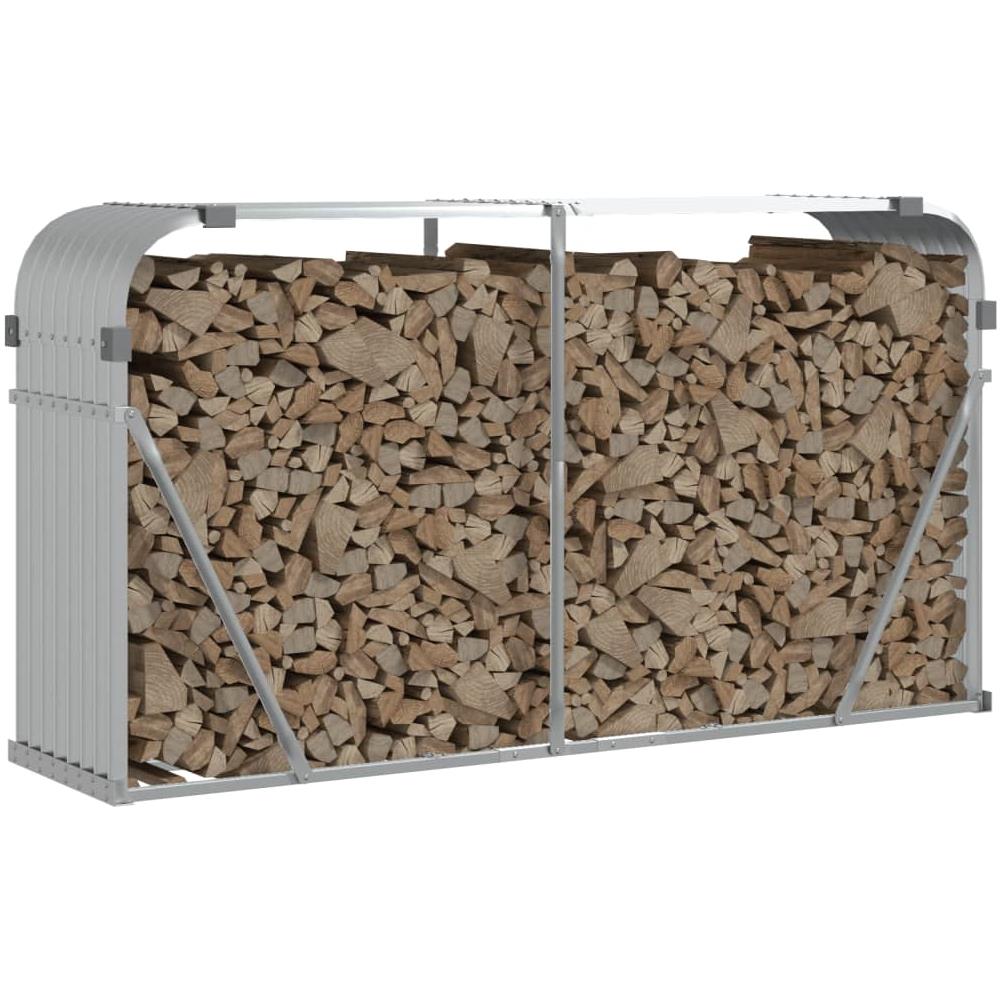 Portaceppi Argento 180x45x100 Cm In Acciaio Zincato - Foto 3