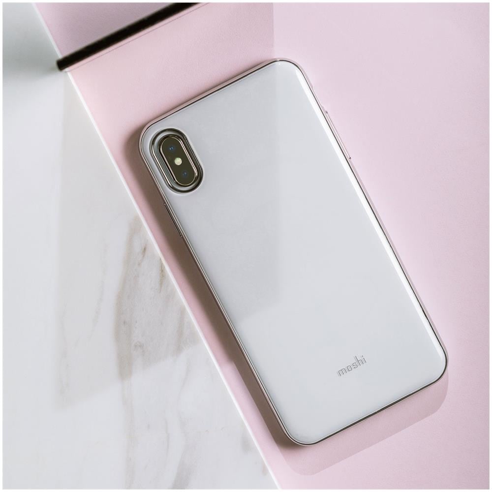 iGlaze custodia per cellulare Custodia con bordo Argento, Bianco - Foto 5