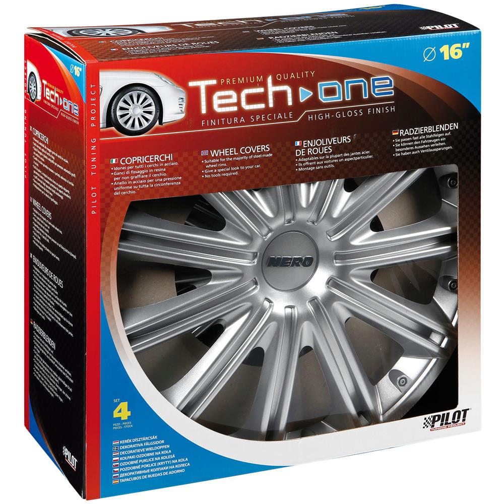 Copricerchi Auto Universali 16 Pollici Nero Tech-one Silver 31513 - Foto 7