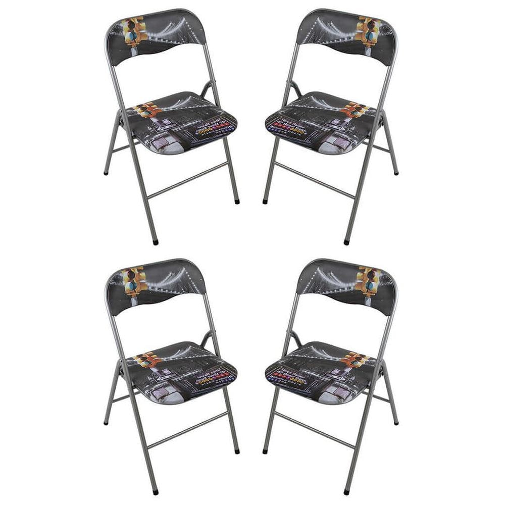 Lucie - Sedia Pieghevole Salvaspazio Set Da 4 City - Foto 1