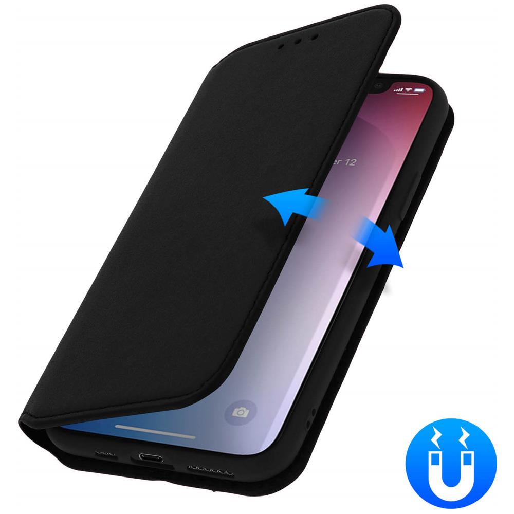 Custodia Apple Iphone 11 Pro Portacarte Funzione Supporto Similpelle Liscia Nero - Foto 5