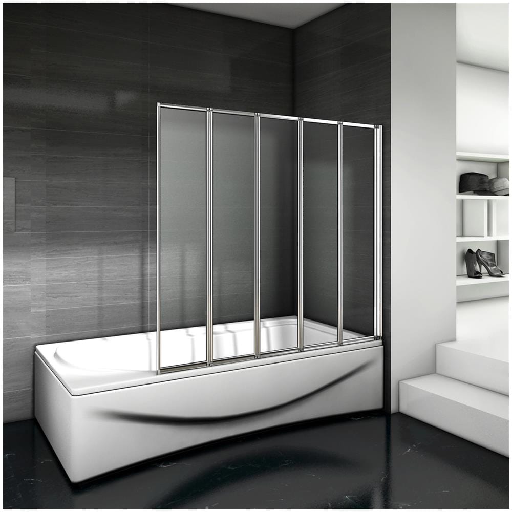 Parete Doccia 3 Ante Pieghevole In Vetro Nano 4mm | 130x140 Cm | Design Moderno Per Vasca Da Bagno - Foto 6