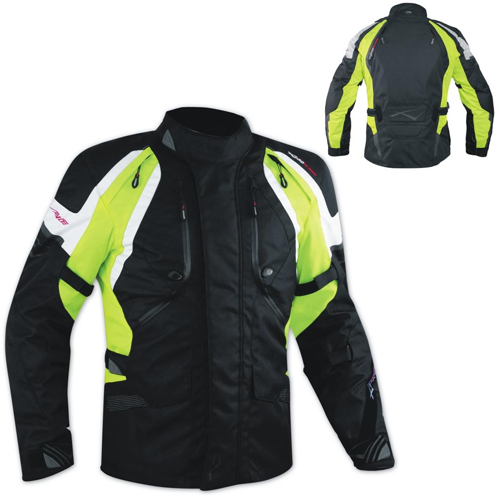 Enduro Giacca Moto Turismo Touring Cordura Impermeabile 4 Stagioni Fluo Xxl - Foto 1