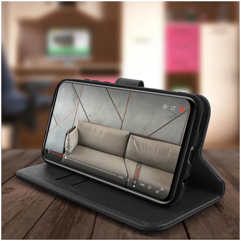 Custodia Huawei P40 Lite E Portadocumenti Funzione Supporto Nero - Foto 2