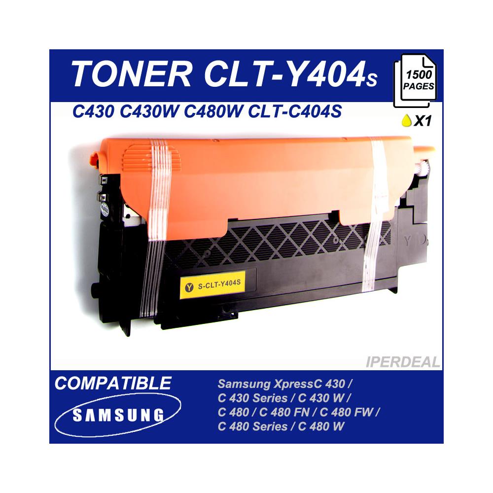 Cartuccia Laser Toner, Modello Clt-y404s, (colore Giallo) Per Stampante Samsung Sl-c430w / c430 / c432w - Foto 1