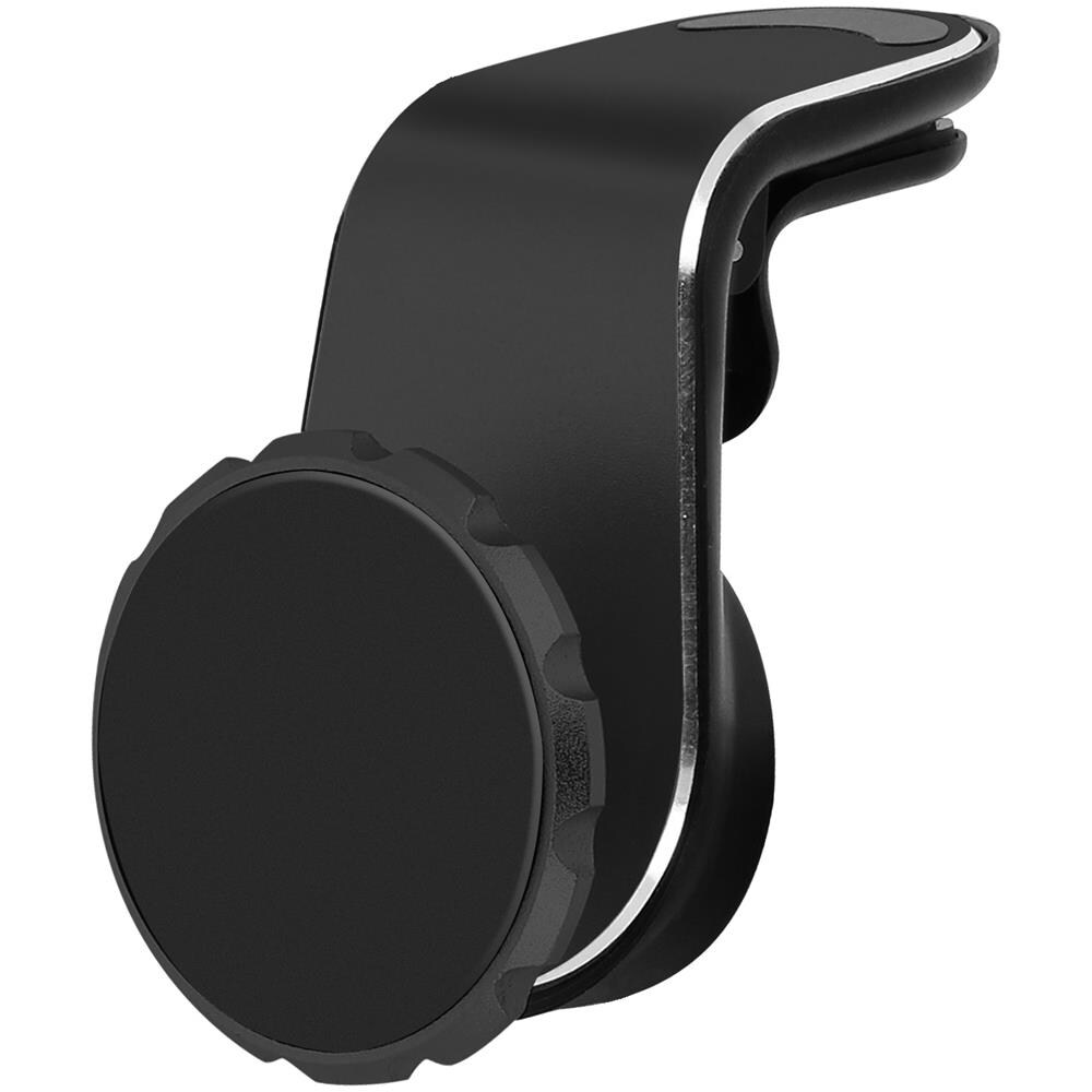 Supporto Auto Smartphone Sistema Magnetico Fissaggio Griglia Aerazione - Nero - Foto 1