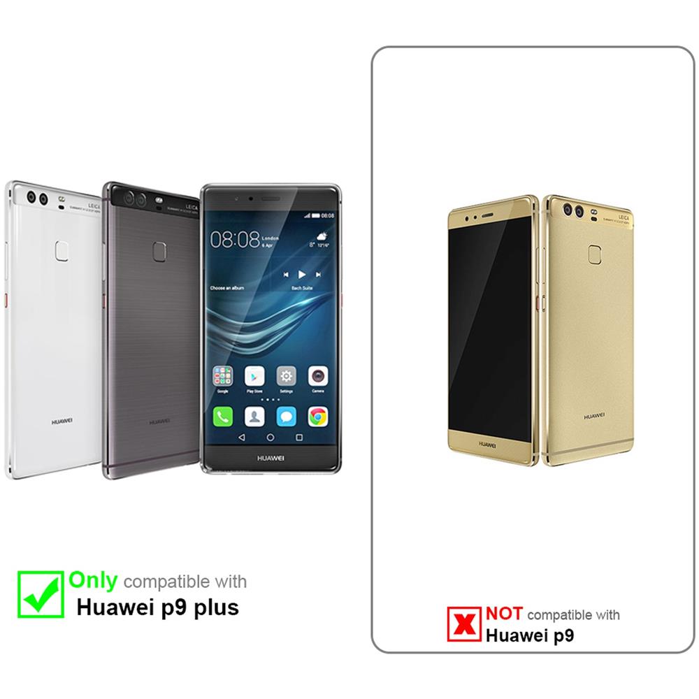 Custodia Compatibile Con Huawei P9 Plus In Lilla Scuro Fiore - Coperchio Protettivo In Design Floreale Con Chiusura Magnetica, Funzione Stand E Slot Per Carte - Foto 2