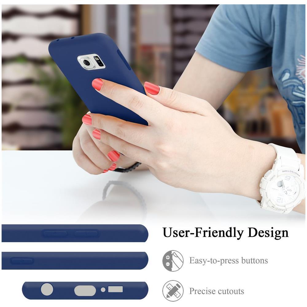 Custodia Compatibile Con Samsung Galaxy S6 Edge Plus In Liquid Blu - Coperchio Protettivo In Silicone Tpu Flessibile - Foto 7