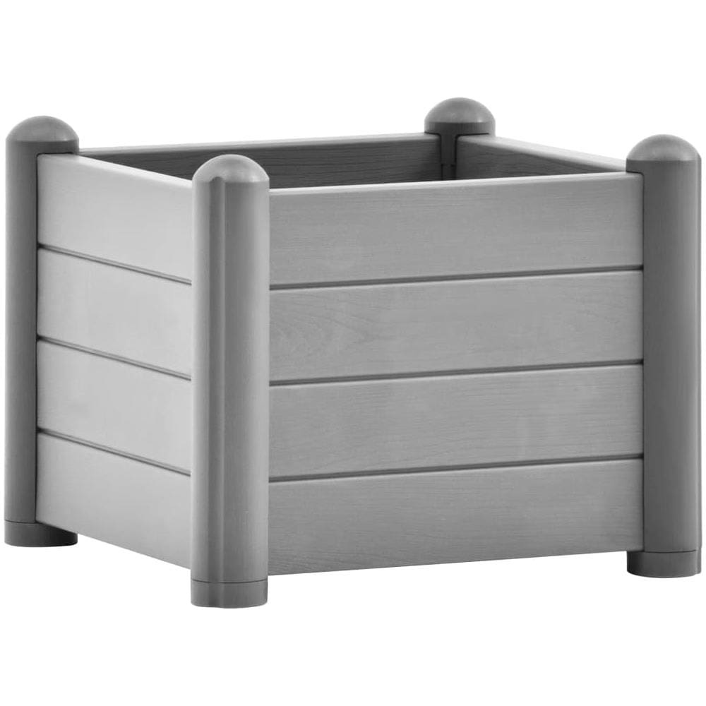 Letto Rialzato Da Giardino In Pp Grigio Pietra 43x43x35 Cm - Foto 1