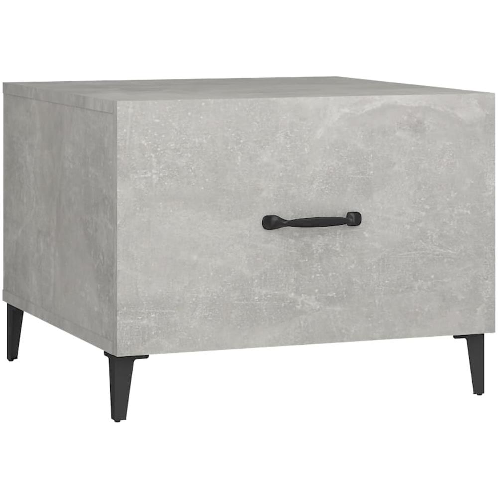 Tavolino Da Salotto Gambe In Metallo Grigio Cemento 50x50x40 Cm - Foto 1