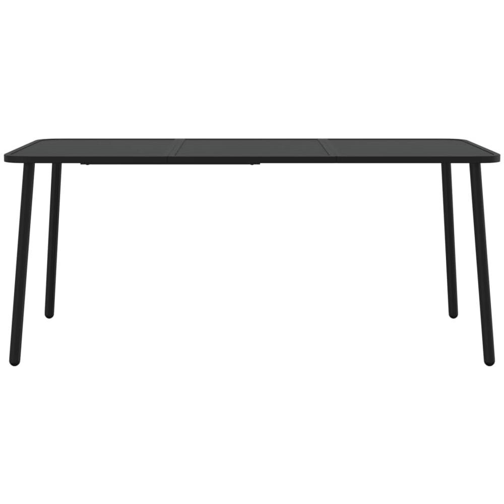Tavolo Da Giardino Antracite 165x80x71 Cm Acciaio - Foto 3