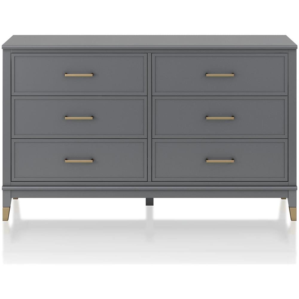 Westerleigh Comò Con 6 Cassetti In Mdf Grigio Grafite - Foto 2
