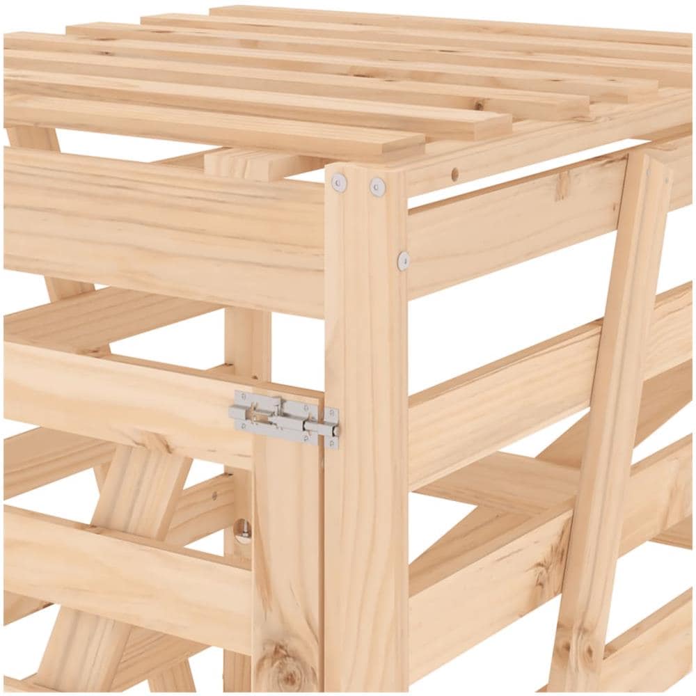 Copribidone 84x90x128,5 Cm In Legno Massello Di Pino - Foto 2