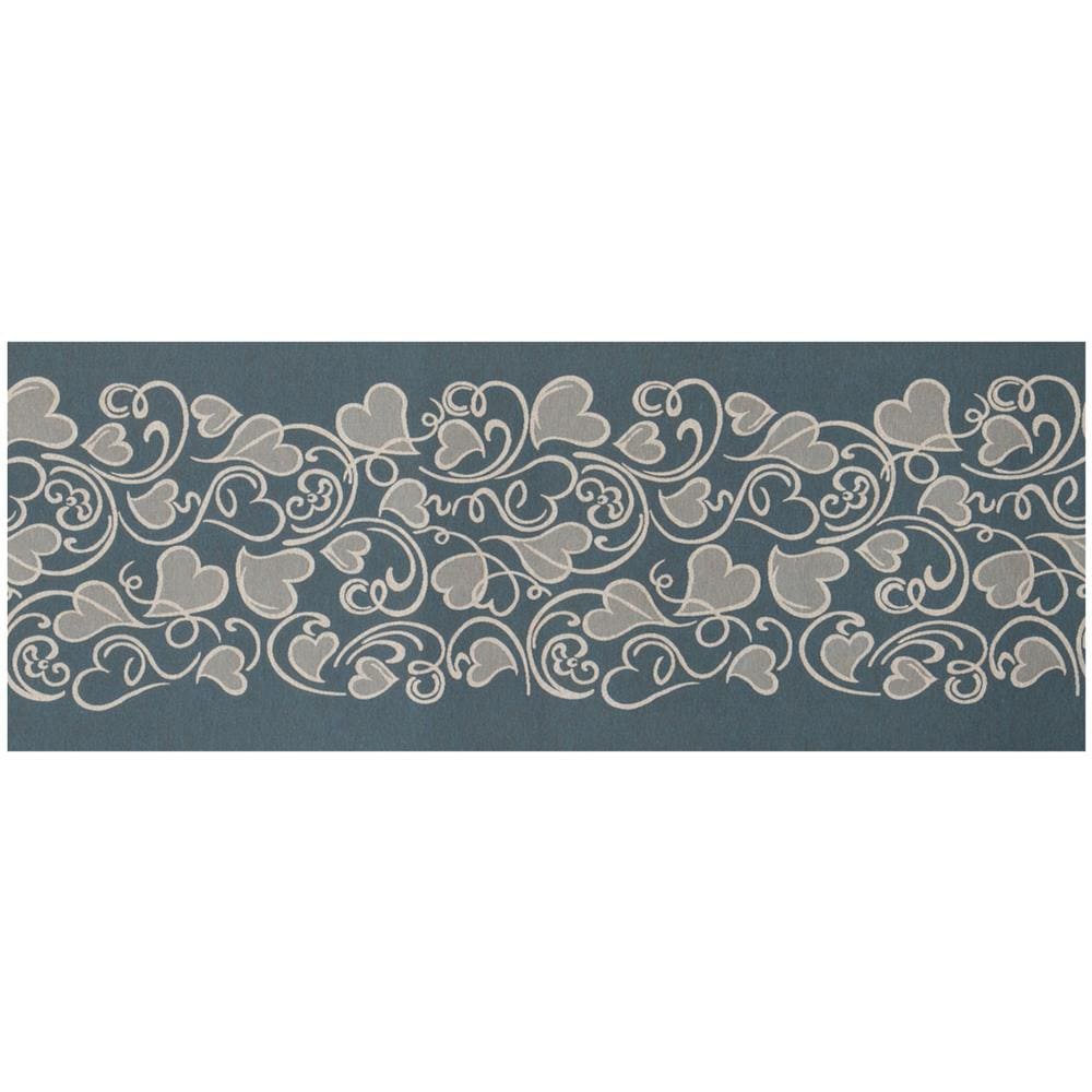 Tappeto Passatoia Tessuto Jacquard Linea Emozioni Disegno Amour Jeans 57x500 Jeans - Foto 1