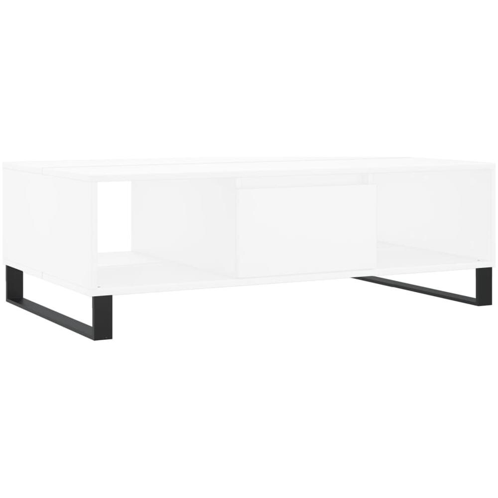 Tavolino Da Salotto Bianco 104x60x35 Cm In Legno Multistrato - Foto 2