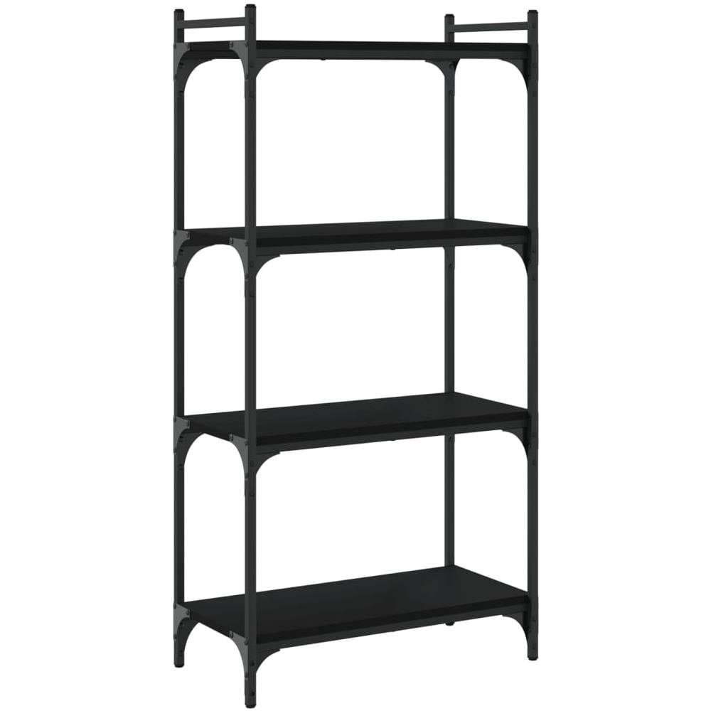 Libreria A 4 Ripiani Nera 60x30x120 Cm In Legno Multistrato - Foto 2
