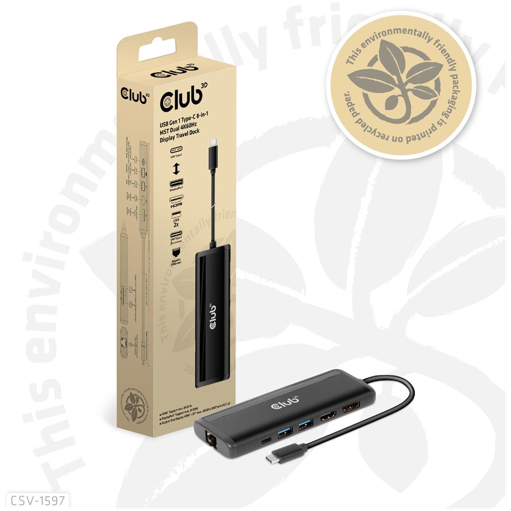 CSV-1597 replicatore di porte e docking station per laptop USB 3.2 Gen 1 (3.1 Gen 1) Type-C Nero - Foto 5