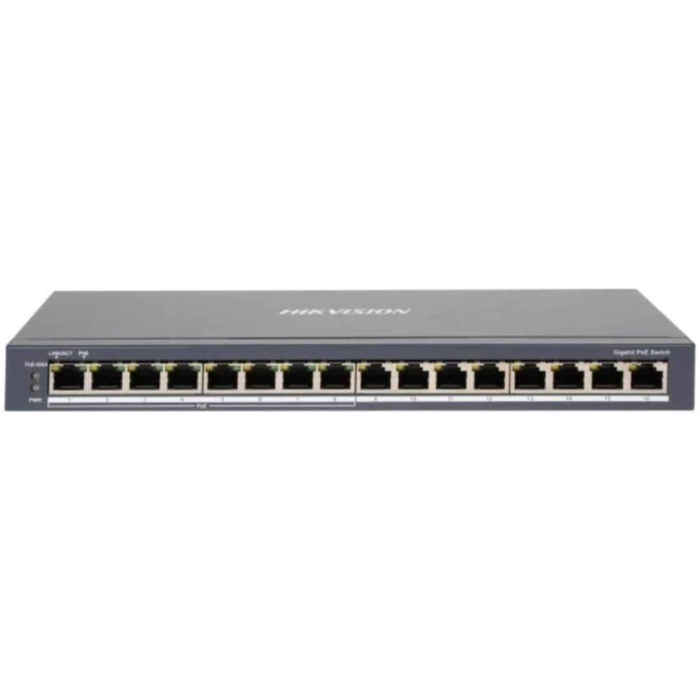 SWITCH 8 Gigabit POE ports, 8 Gigabit RJ45, 802.3af /at, PoE power budget 110w, SOHO - DS-3E0516P-O - Foto 1