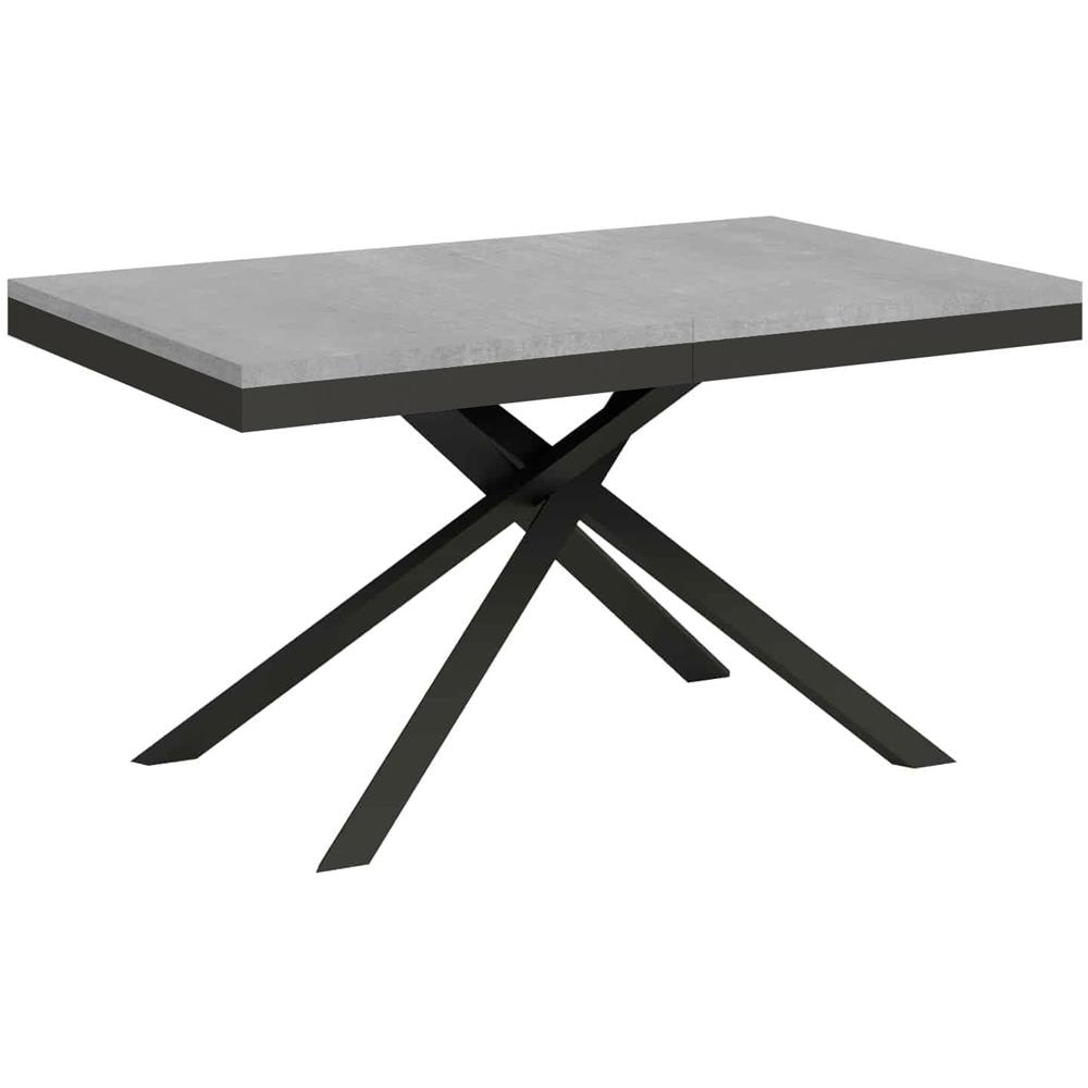 Tavolo allungabile 90x160/420 cm Karida Evolution cemento telaio antracite - Foto 1