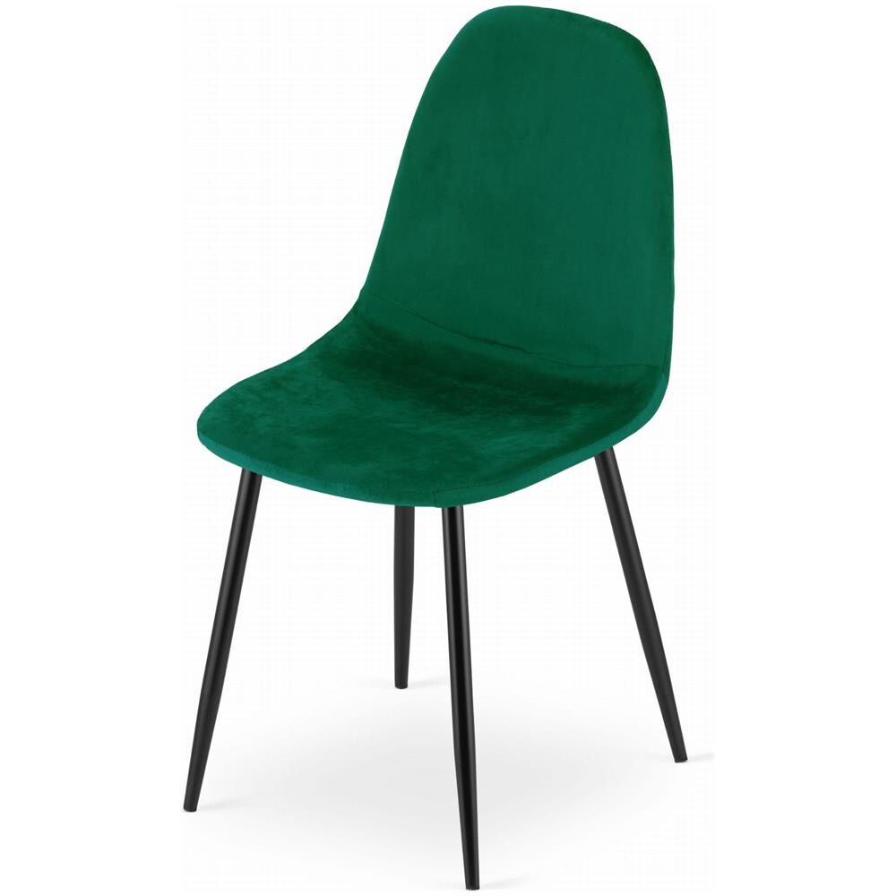 Sedia COMO - Design ergonomico in velluto verde scuro x2 - Foto 7
