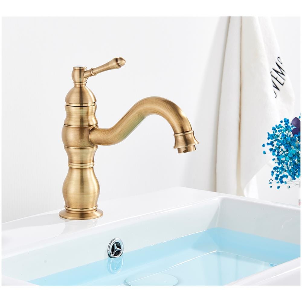 Rubinetto per lavabo da bagno, Blackswan, tipo M148, modello corto in bronzo antico, misura 21,5 cm - Foto 2