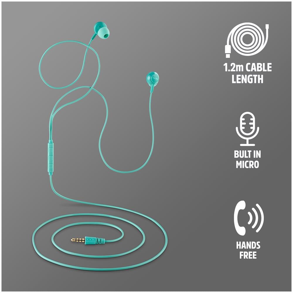 Auricolari Cross Drift Mint - In-ear, Microfono, Controllo volume, Jack 3.5mm - Foto 2