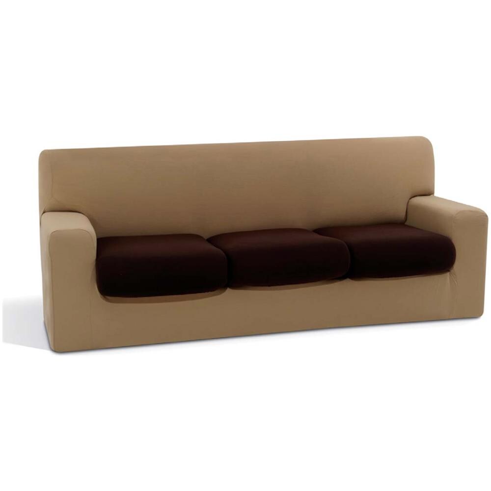 Copridivano Sofa Cover In Tinta Unita 3 Posti Marrone 190 - Foto 2