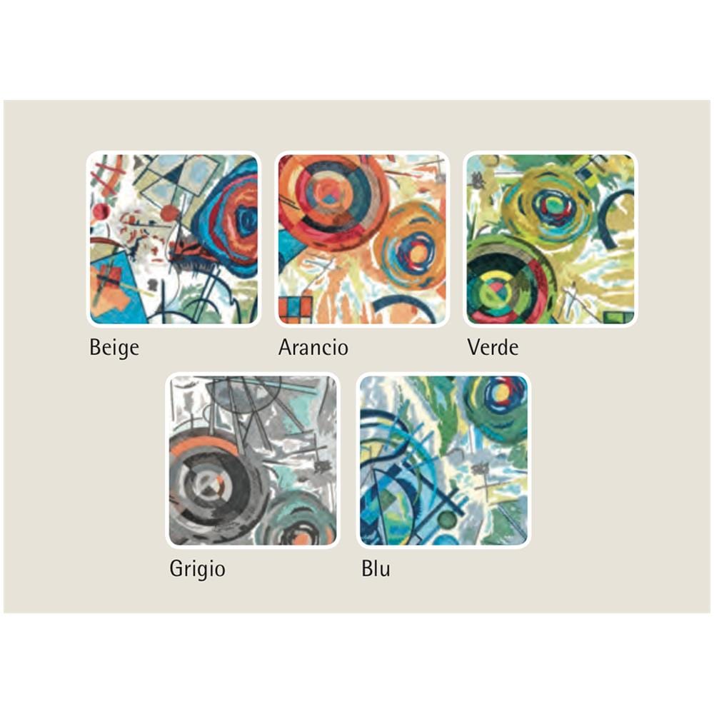 Set Cuscini Coprisedia Imbottiti Sfoderabili Modello Picture Made In Italy Fascia Quadrata 4Pz Blu - Foto 1