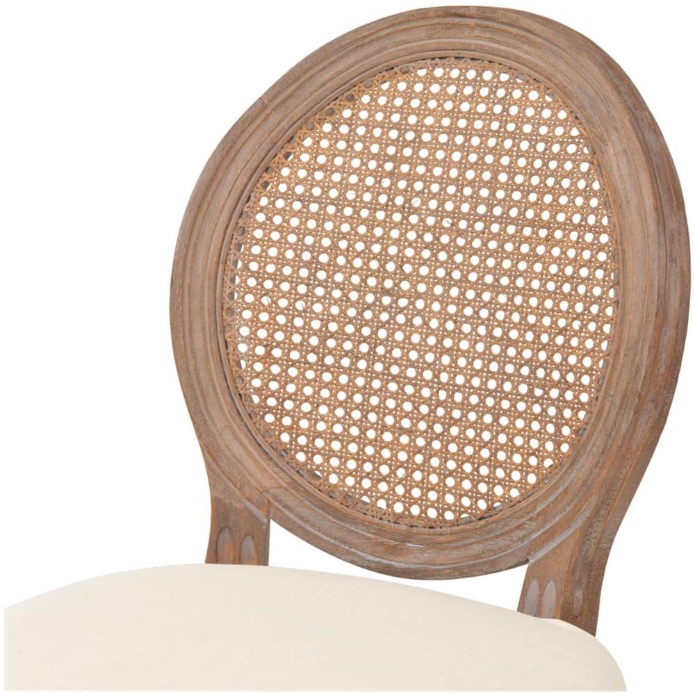Sedie Da Bar In Tessuto E Rattan 2 Pz 48x52x123 Cm Bianco Crema - Foto 7