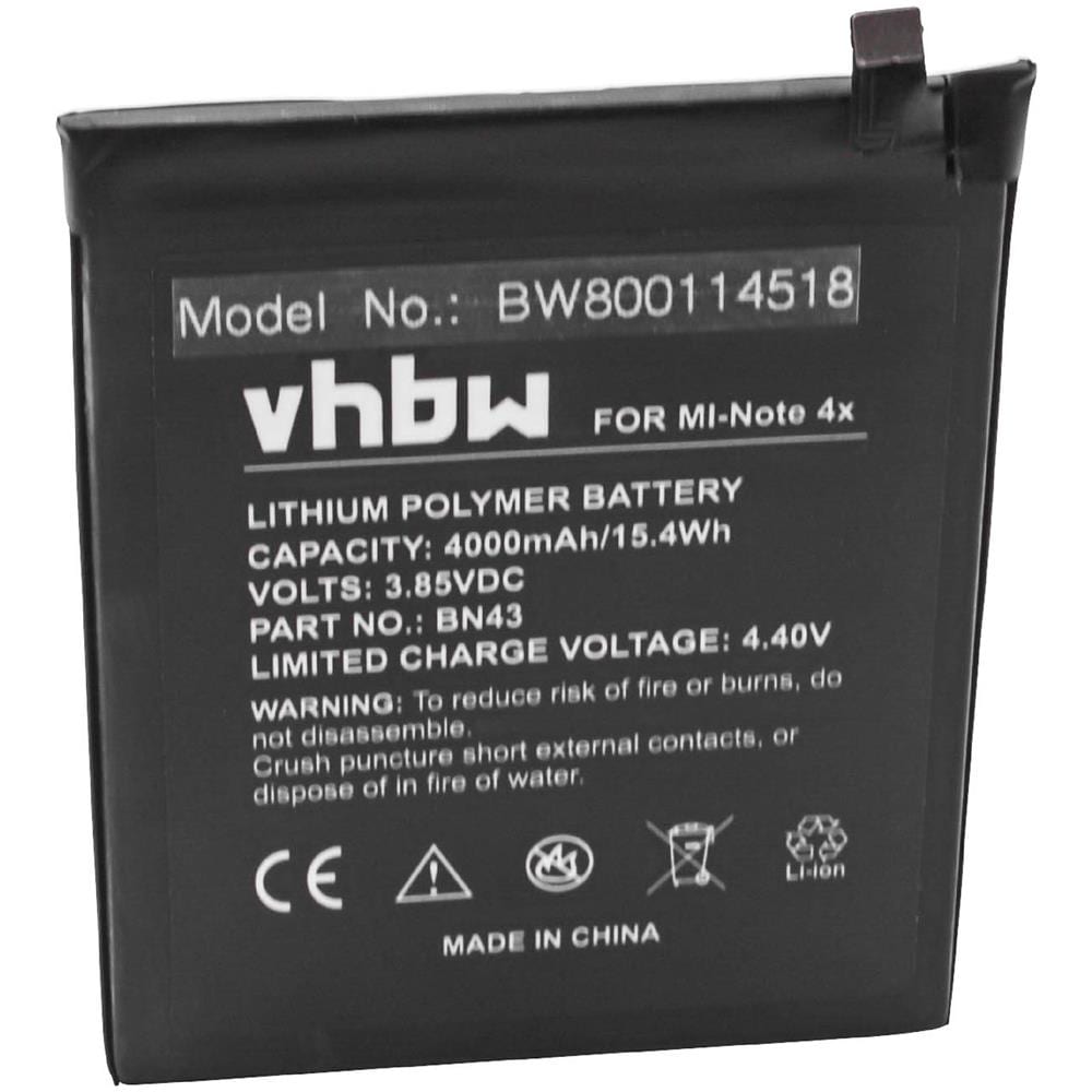 Litio-polimeri Batteria 4000mah (3.85v) Per Cellulari E Smartphone Come Xiaomi Bn43 - Foto 1