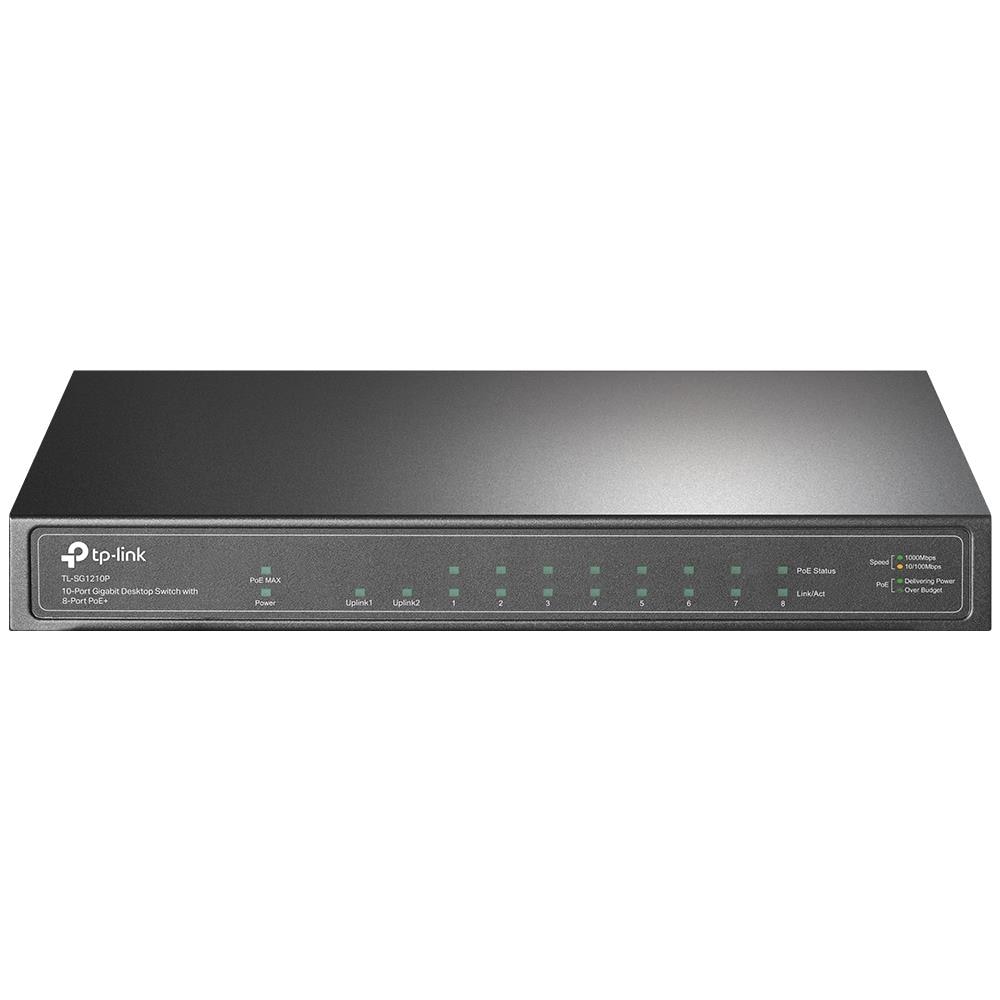 TL-SG1210P switch di rete Non gestito Gigabit Ethernet (10/100/1000) Supporto Power over Ethernet (PoE) Grigio - Foto 1