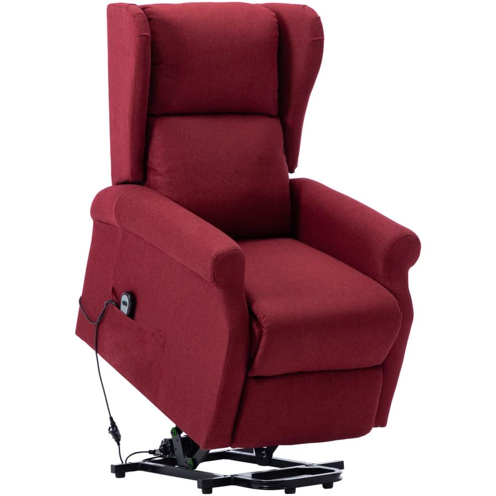 Poltrona Alzapersona Rosso Vino in Tessuto - Foto 1