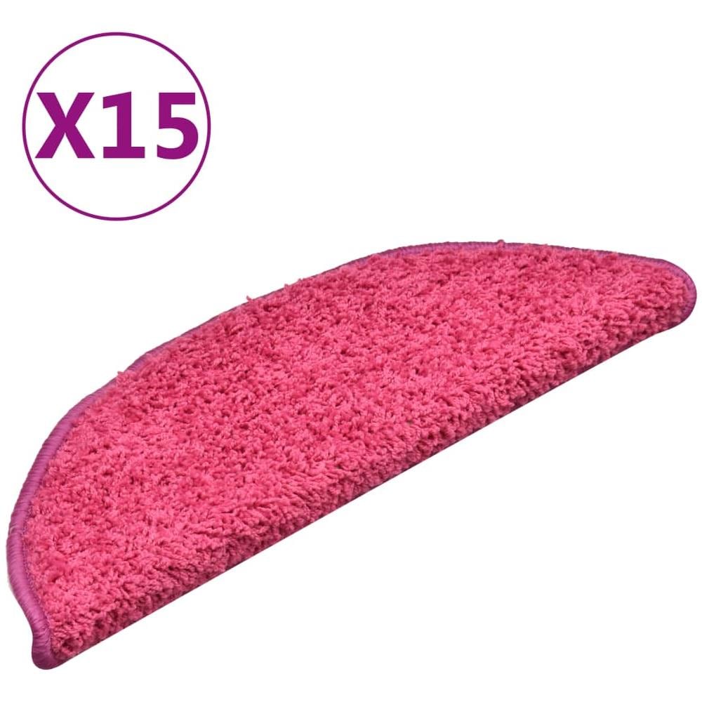 Tappetini per Scale 15 pz Rosa Chiaro 56x17x3 cm - Foto 1