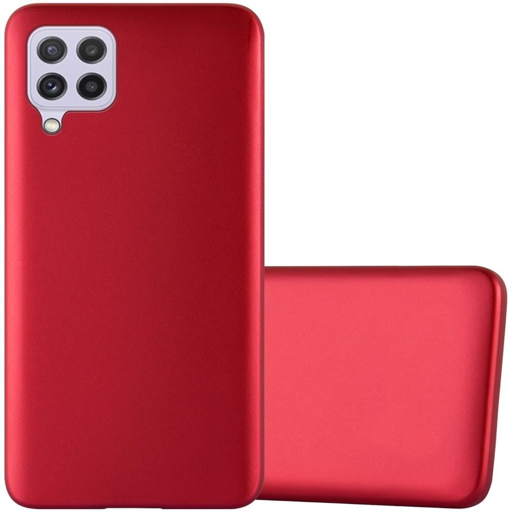 Custodia Compatibile Con Samsung Galaxy A22 4g / M22 / M32 4g In Rosso Metallico - Coperchio Protettivo In Silicone Tpu Flessibile - Foto 1