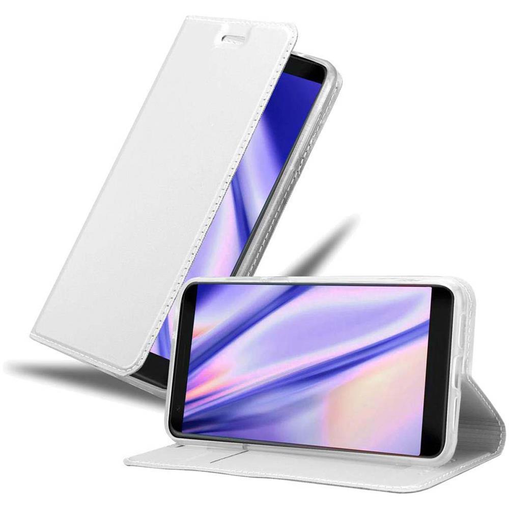 Custodia Compatibile Con Zte Blade V9 In Classy Argento - Coperchio Protettiva Con Chiusura Magnetica, Funzione Stand E Tasca Per Le Carte - Foto 1