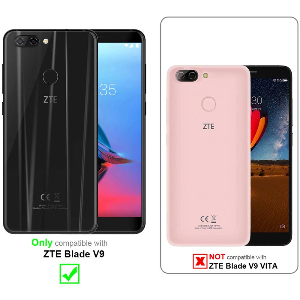 Custodia Compatibile Con Zte Blade V9 In Classy Argento - Coperchio Protettiva Con Chiusura Magnetica, Funzione Stand E Tasca Per Le Carte - Foto 2