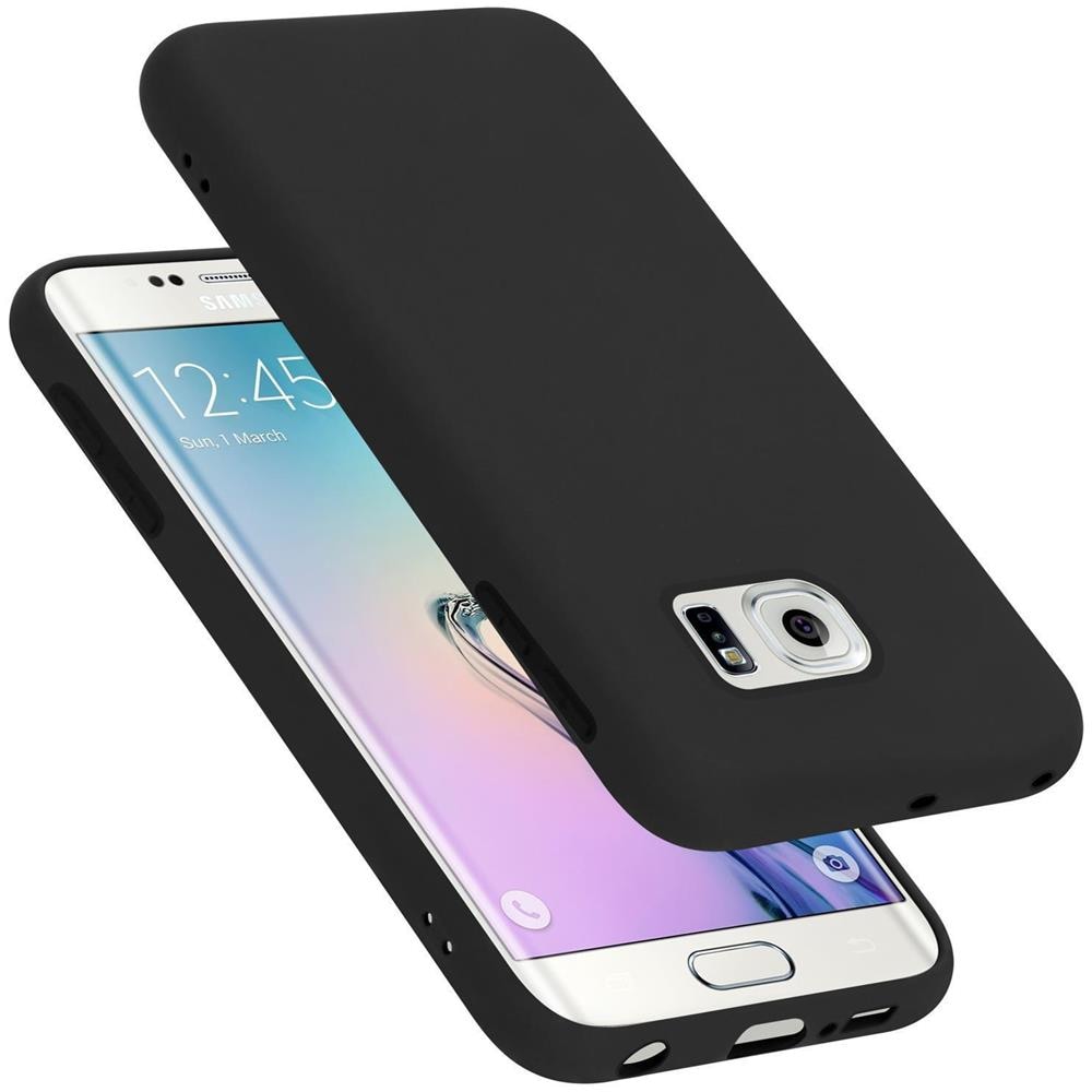 Custodia Compatibile Con Samsung Galaxy S6 Edge Plus In Liquid Nero - Coperchio Protettivo In Silicone Tpu Flessibile - Foto 1