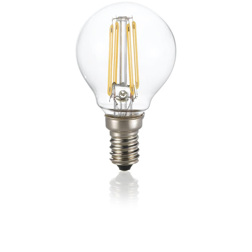Lampadina E14 Sfera 4w 3000k Cri80 Trasp Dimm - Ideal Lux 188935 - Foto 1