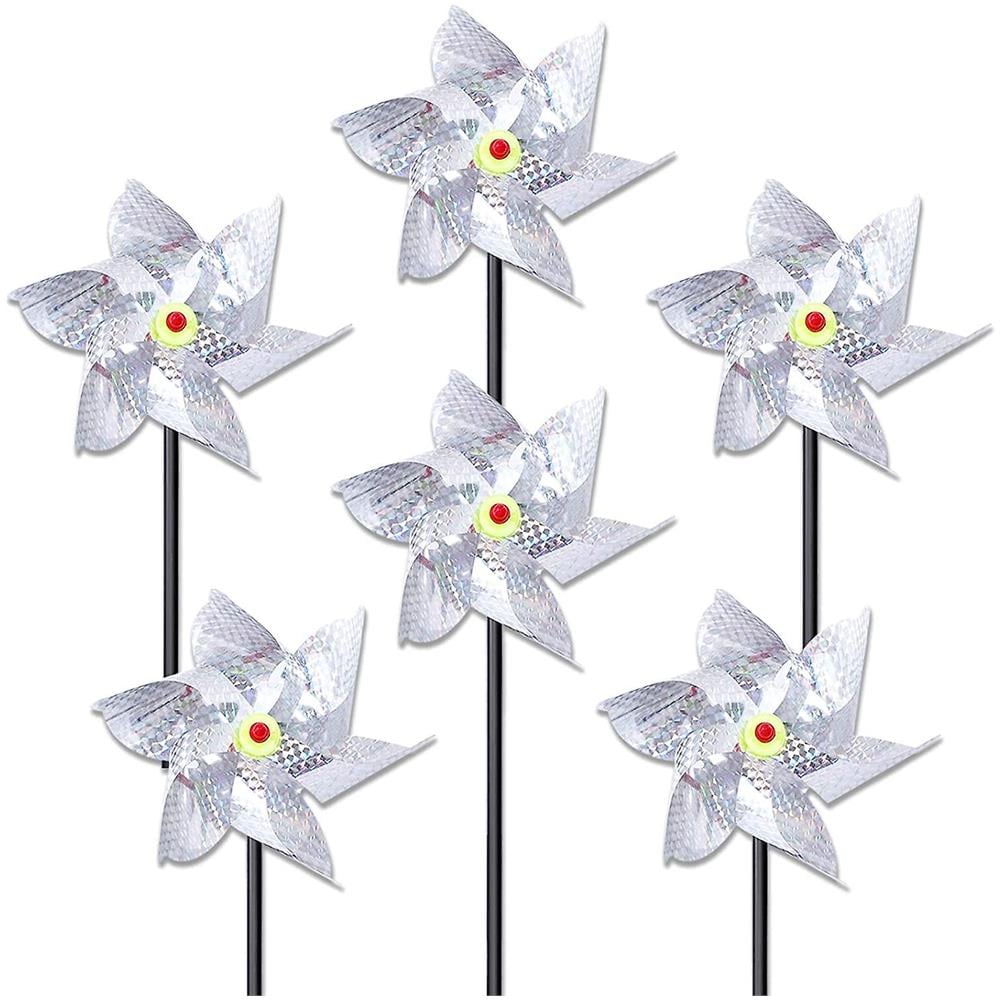 Mulino A Vento Metallico 73cm - Decorazione Giardino Colorata Girevole 360° - Foto 11