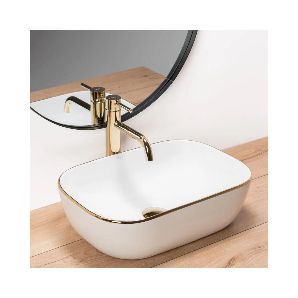 Lavabo Da Appoggio Belinda Gold Edge - Foto 2