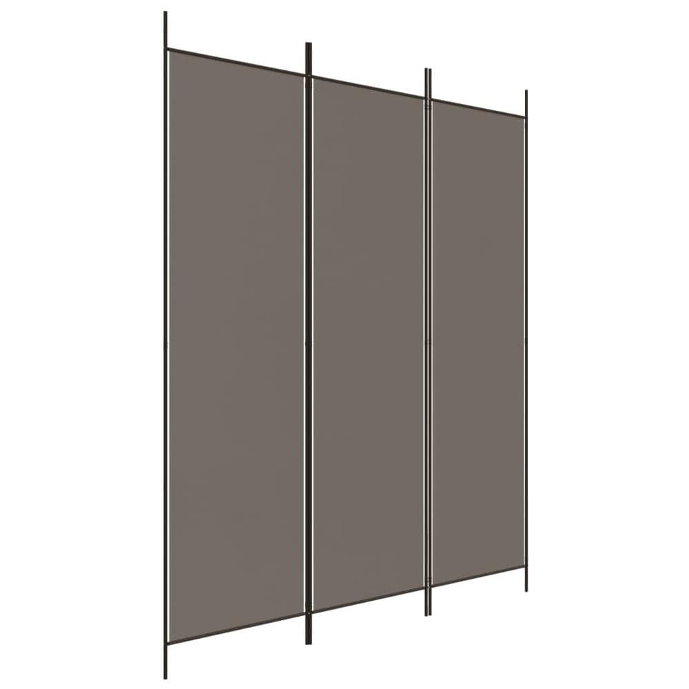 Divisorio A 3 Pannelli Antracite 150x220 Cm In Tessuto - Foto 2