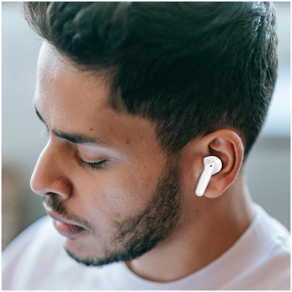 Auricolari Wireless Bluetooth TWS158 con Custodia di Ricarica Funzioni ENC /ANC Autonomia fino a 7 ore Colore Bianco - Foto 7