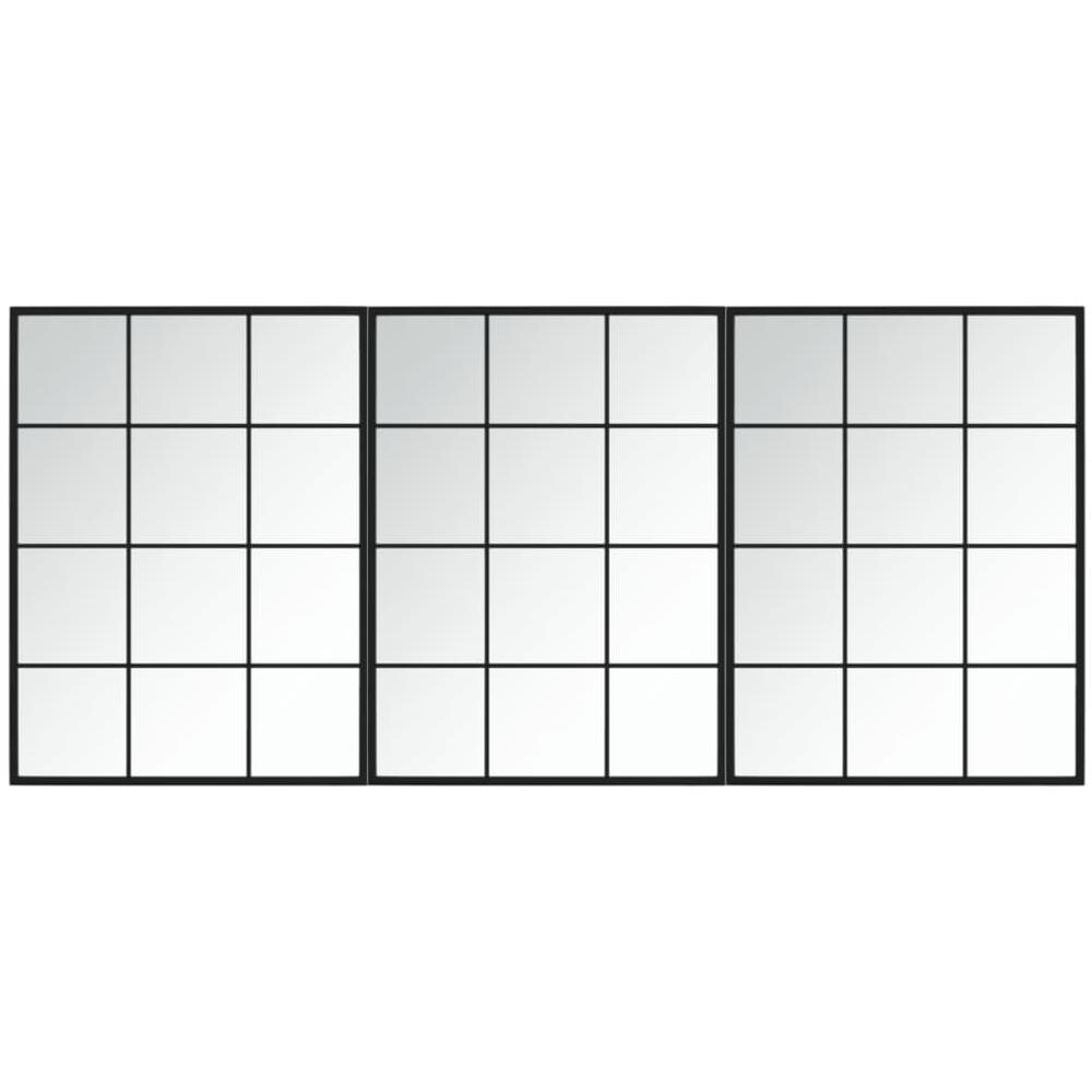 Specchi A Parete 3 Pz Neri 80x60 Cm In Metallo - Foto 2