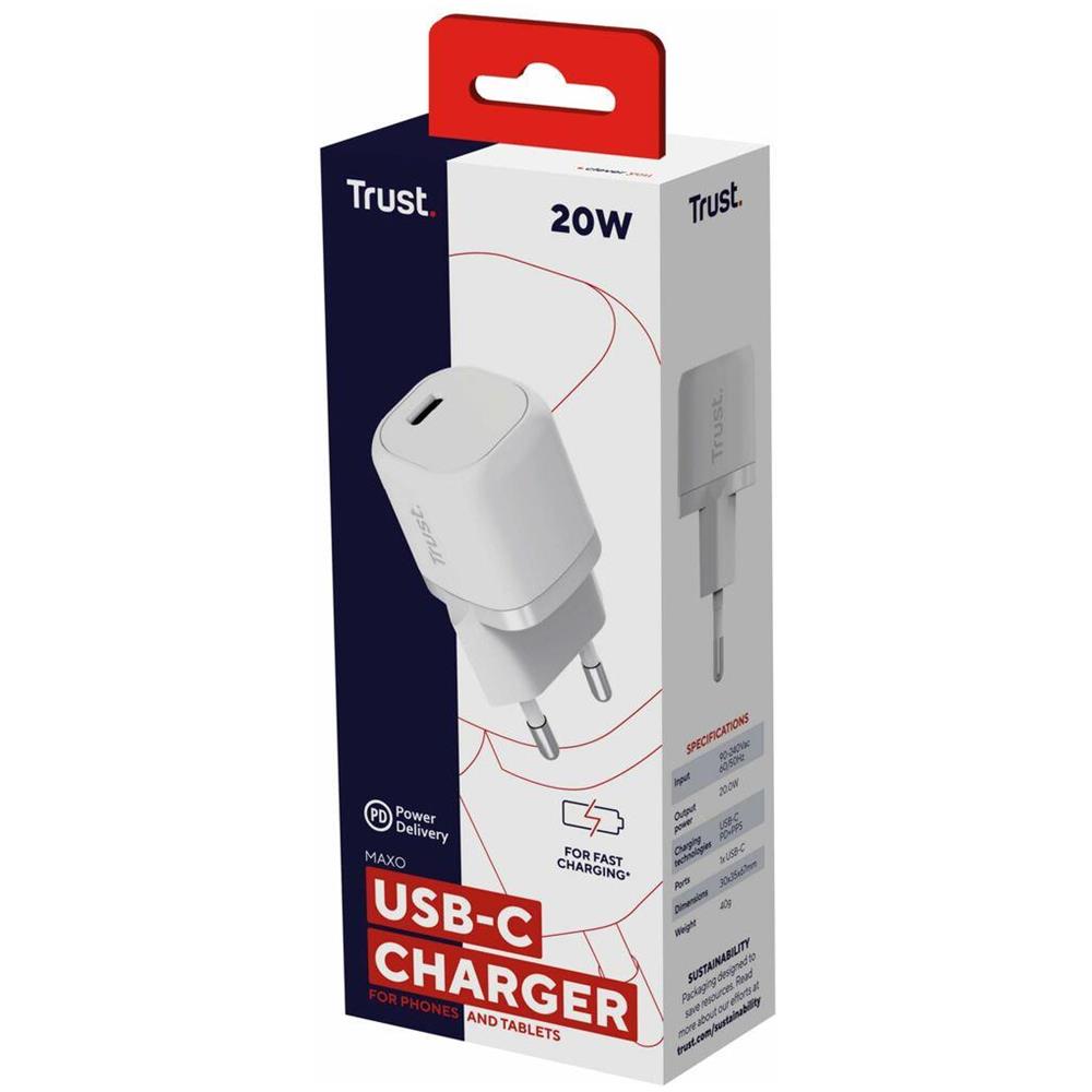 MAXO 20W USB-C CHARGER WHITE - Foto 6