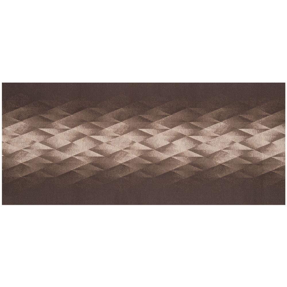 Tappeto Passatoia Tessuto Jacquard Linea Emozioni Dis. Diamante Marrone 57x320 Marrone - Foto 1
