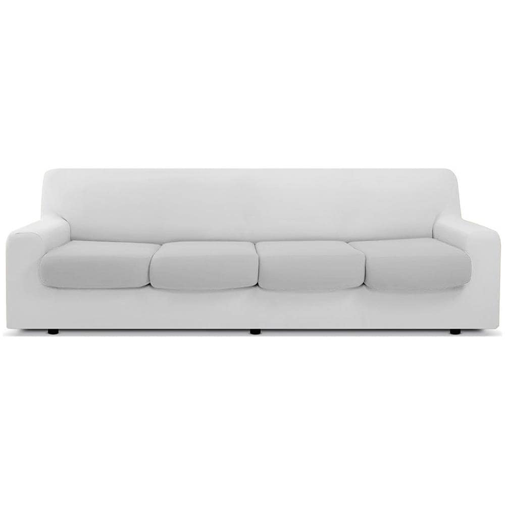 Copridivano Antimacchia Elasticizzato Protettivo Impermeabile Genius Tinta Unita 4 Posti Xl Bianco 1000 - Foto 1