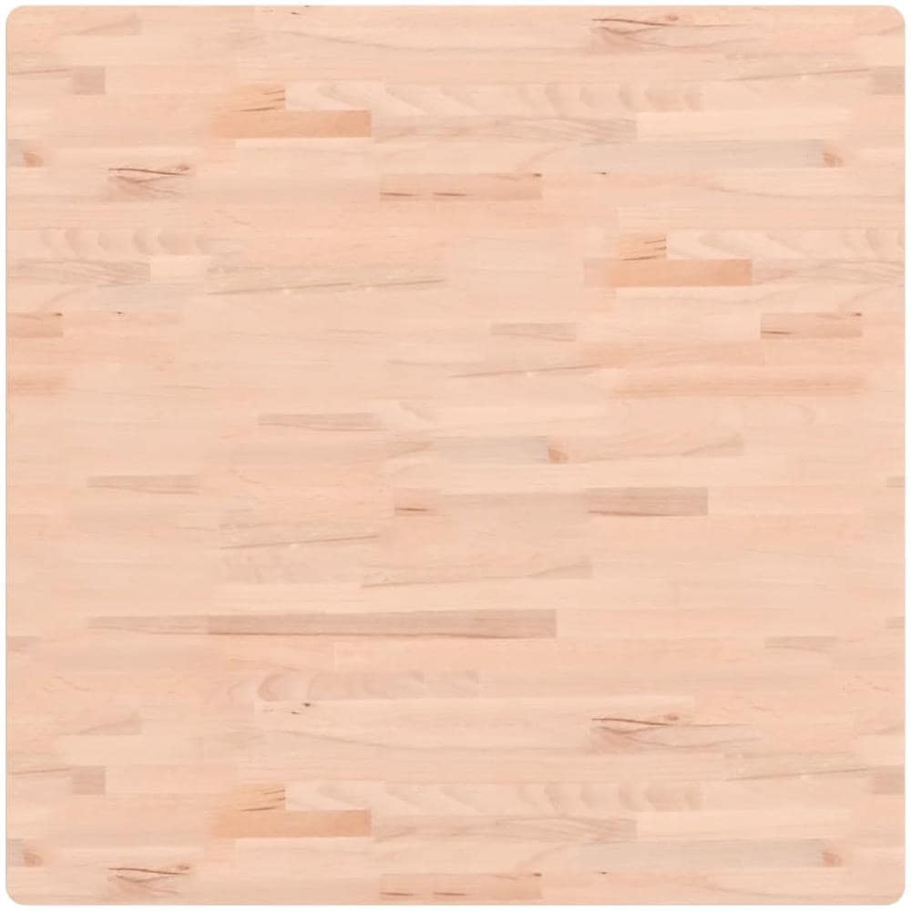 Piano Per Tavolo 90x90x2,5 Cm Quadrato Legno Massello Di Faggio - Foto 2