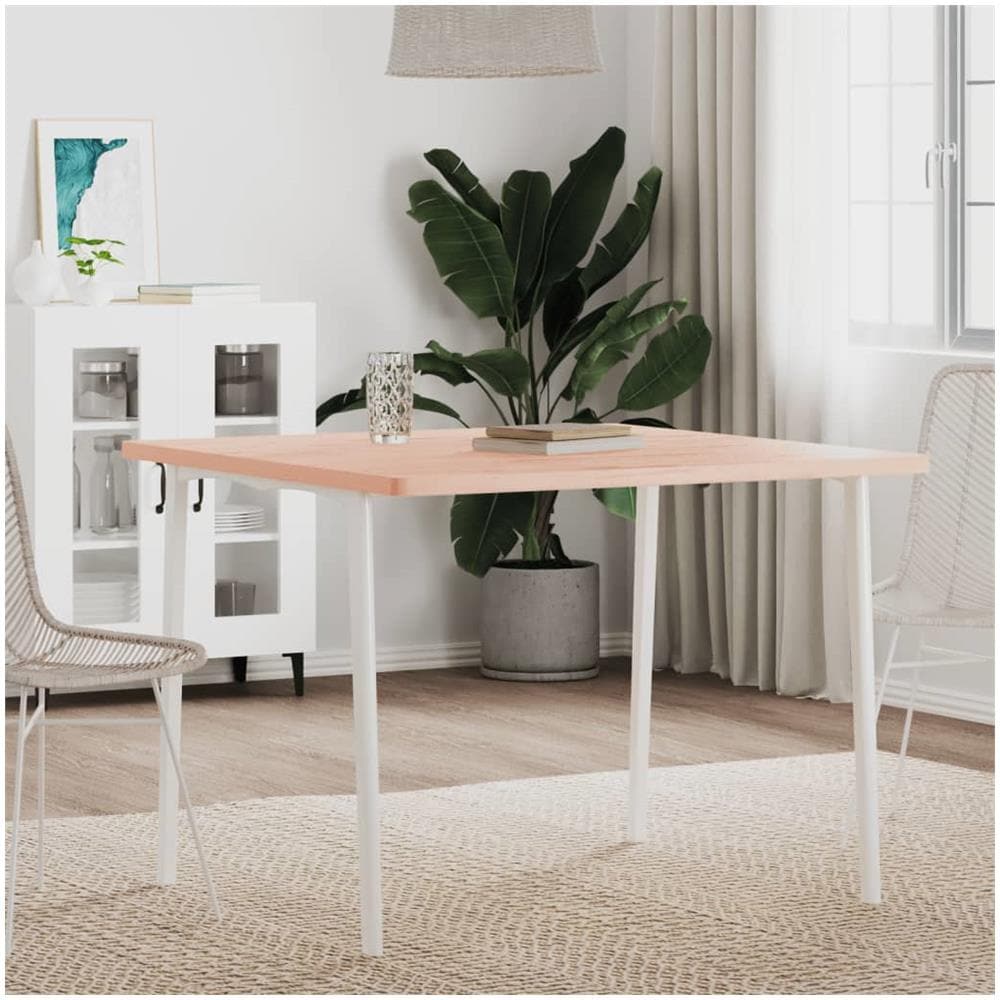 Piano Per Tavolo 90x90x2,5 Cm Quadrato Legno Massello Di Faggio - Foto 1