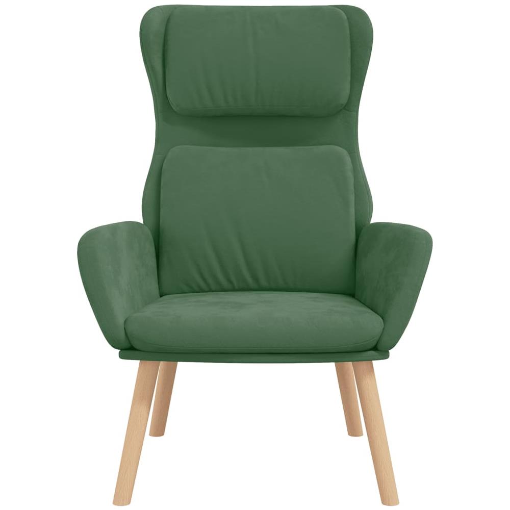 Poltrona Relax Verde Chiaro In Velluto - Foto 3