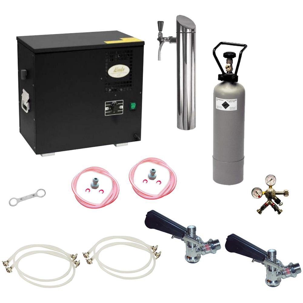 Set Completo - Spillatore Birra - As-40, Dispenser Birra, Sottobanco, Macchina Per Birra 2-linee, Keg:type G, Keg 2:type D - Foto 1